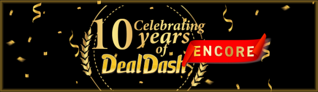 DealDash celebrating 10 years in business.