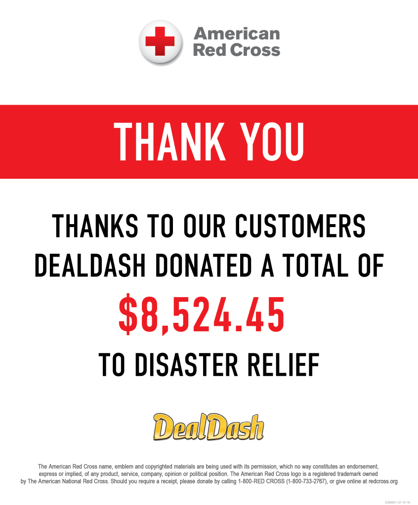 DealDash 8524.45 USD donation to The American Red Cross